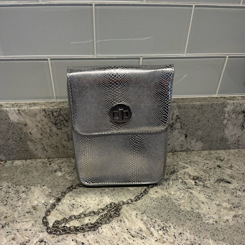 Silver Dressup/ costume purse with silver link chain